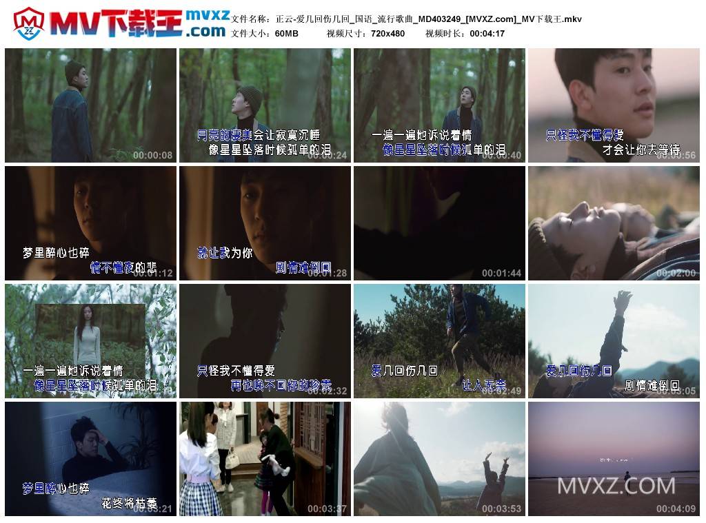 正云-爱几回伤几回_国语_流行歌曲_MD403249